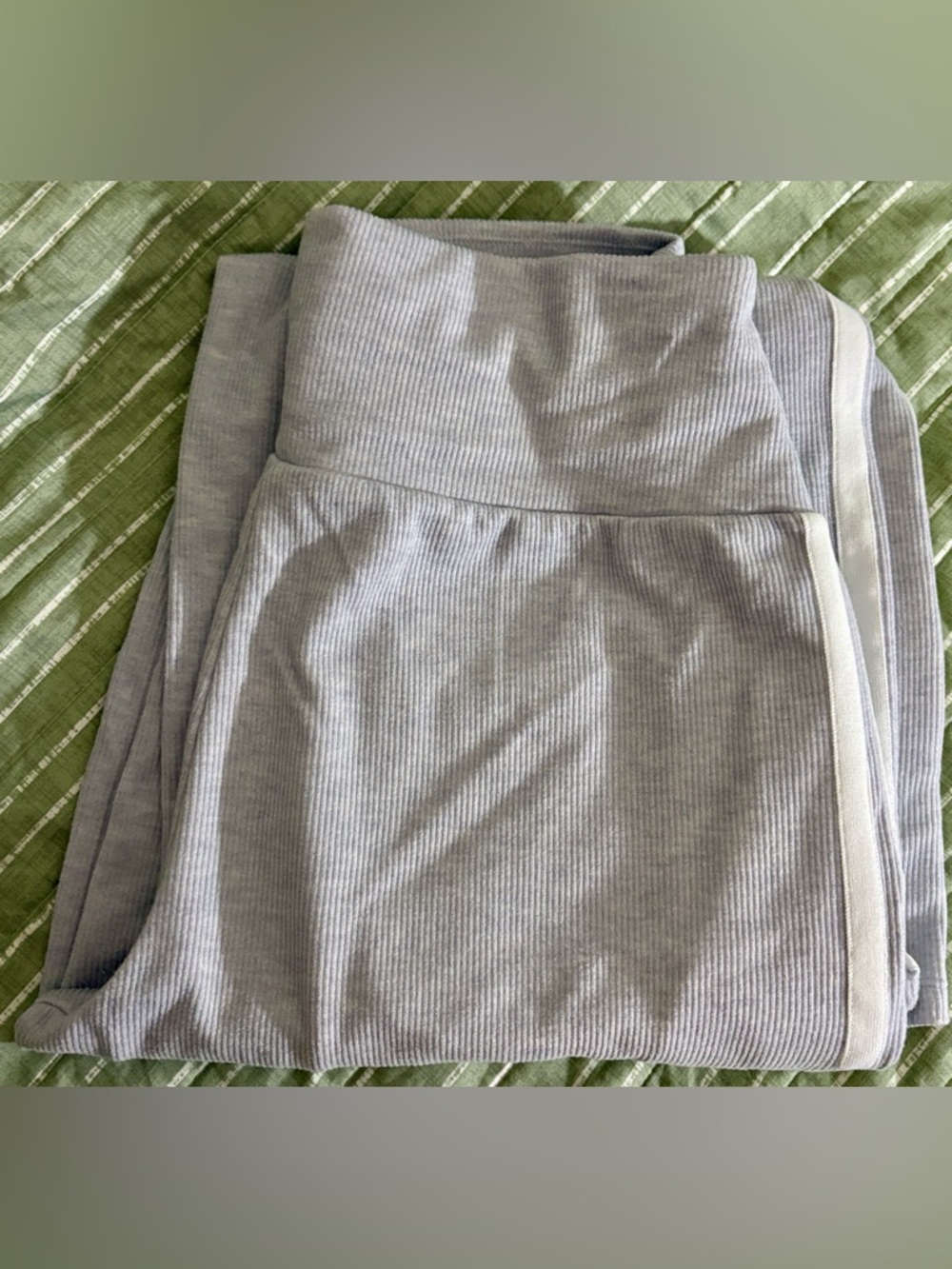 HALARA Ribbed Knit High Waisted Tummy Control Drawstring Casual Wide Leg Pants